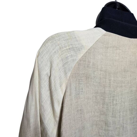 Marimekko Jacket Size XS Snap Button Colorblock 100% Linen - Picture 8 of 11